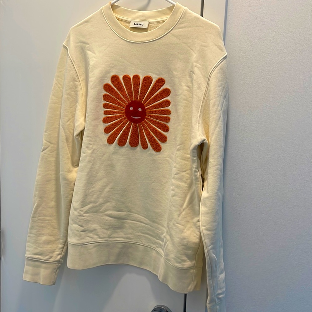 Sandro hoodie with sunflower design